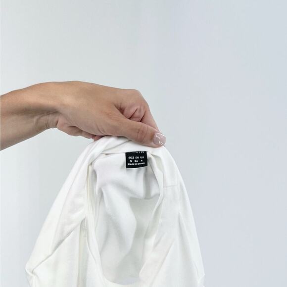 Women's Y2k Letter Print White Short Sleeve T-shirt Tee Size Small - Picture 3 of 3